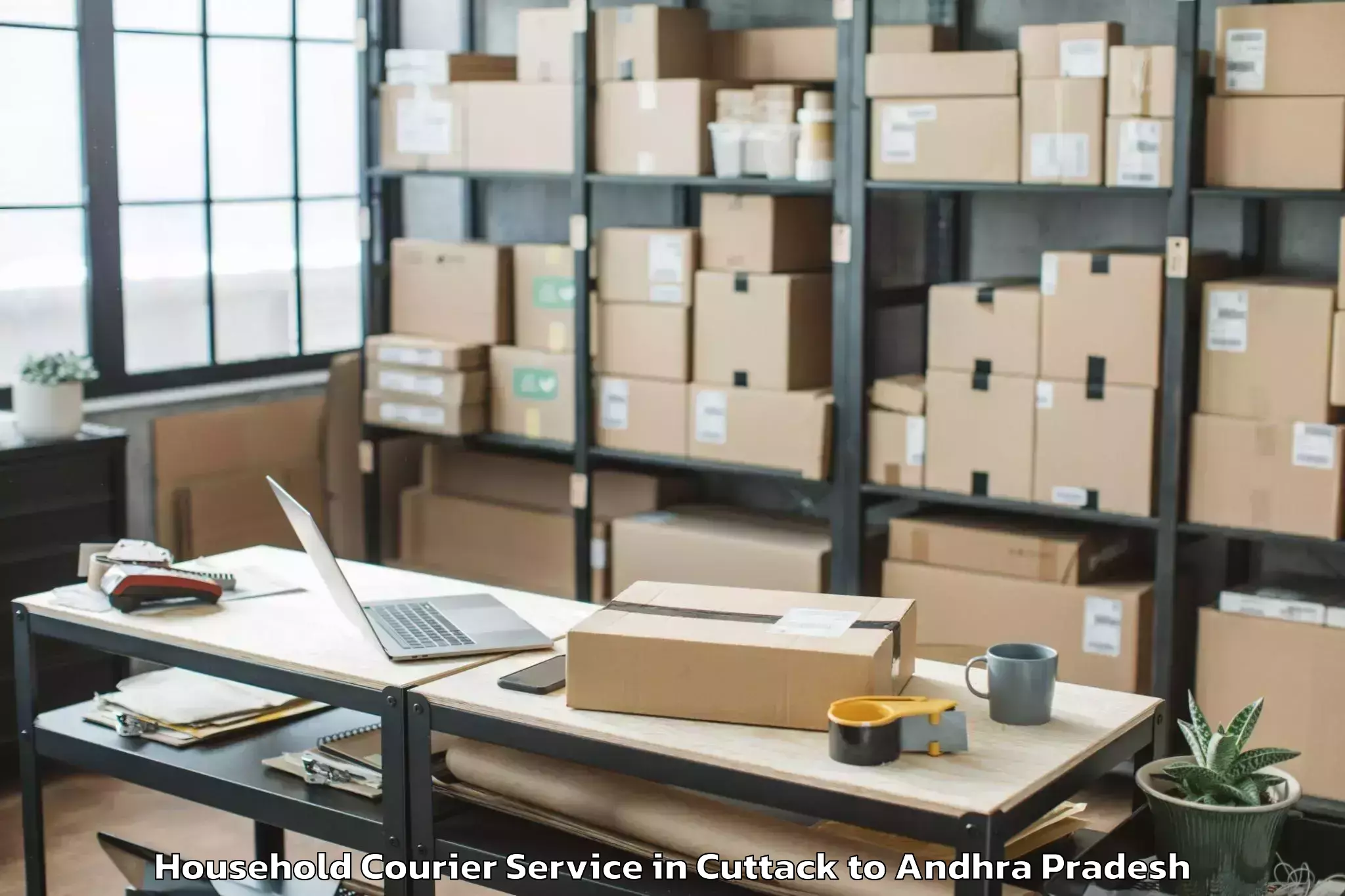 Top Cuttack to Tuggali Household Courier Available